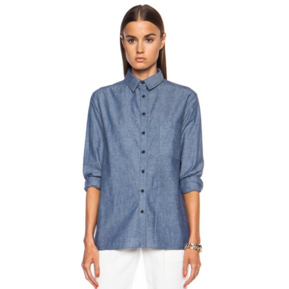 Jenni Kayne Chambray Button up Top SZ XS - Picture 1 of 10